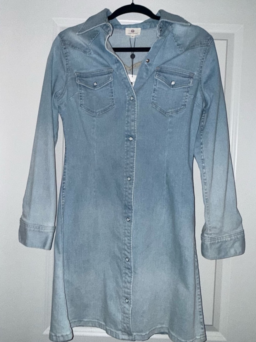 NWT AG light wash denim dress